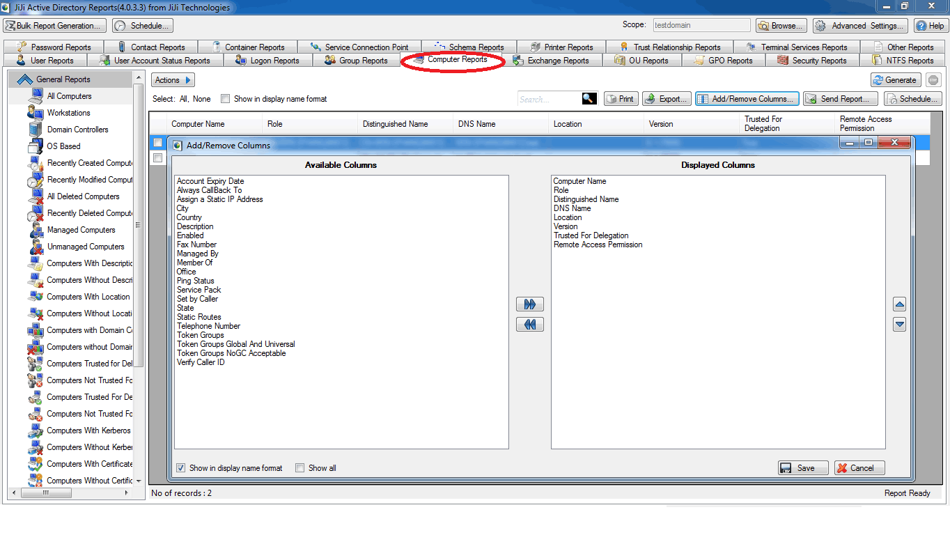 Address Tab